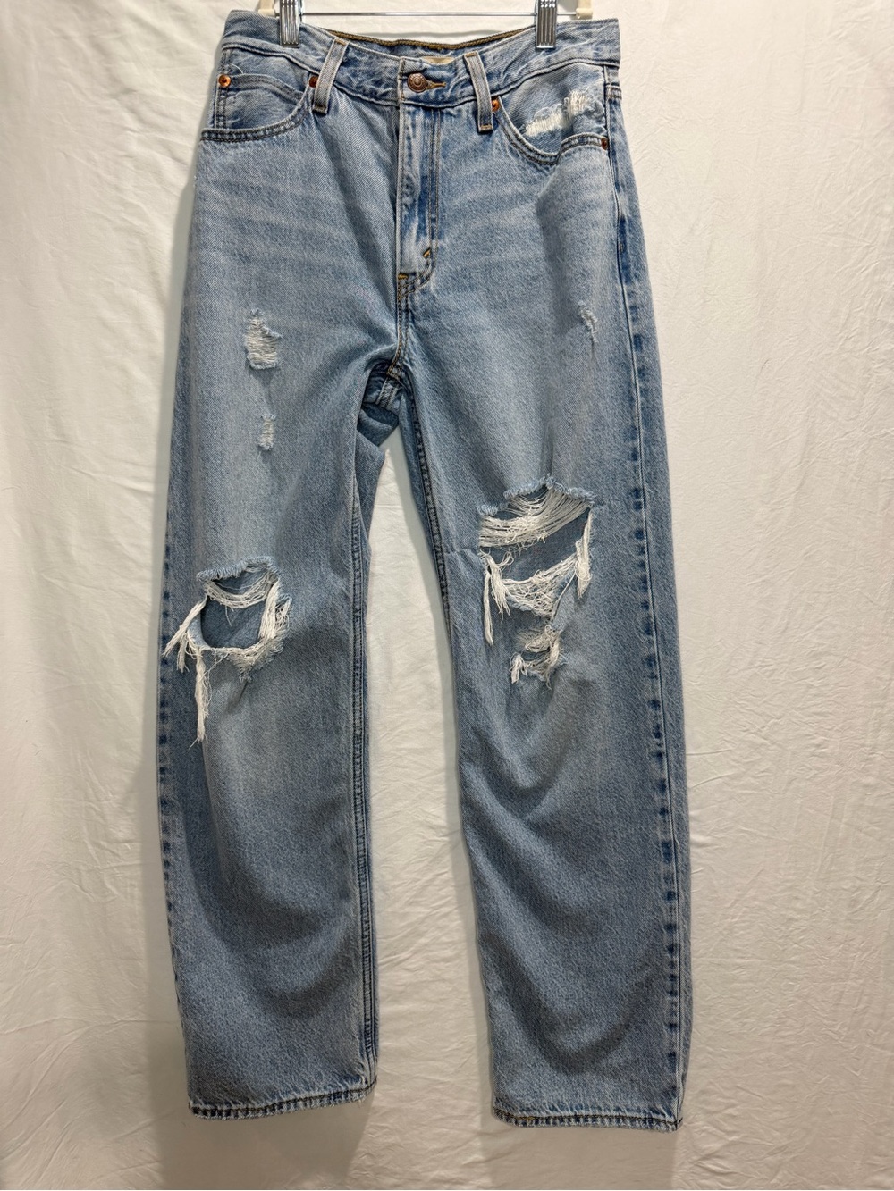 Levi's Light Blue Distressed Boyfriend Jeans